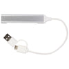 Leed's Silver Recycled Aluminum 4-Port USB-A and C Hub