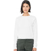 Bella + Canvas Women's White Sponge Fleece Classic Crewneck Sweatshirt