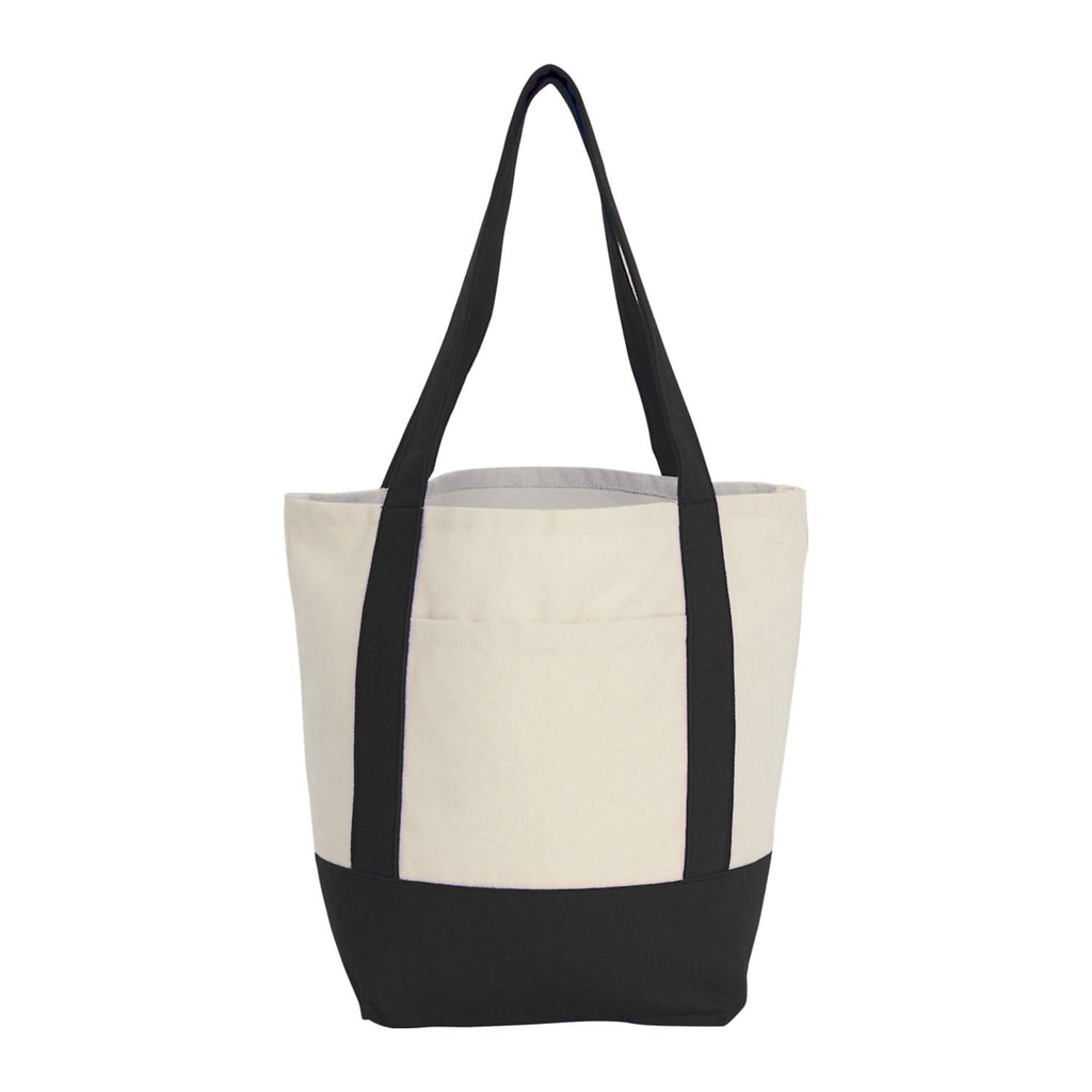 Leed's Black Mini Recycled 8oz Cotton Canvas Tote
