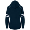 J. America Women's Navy Varsity Fleece Piped Hooded Sweatshirt