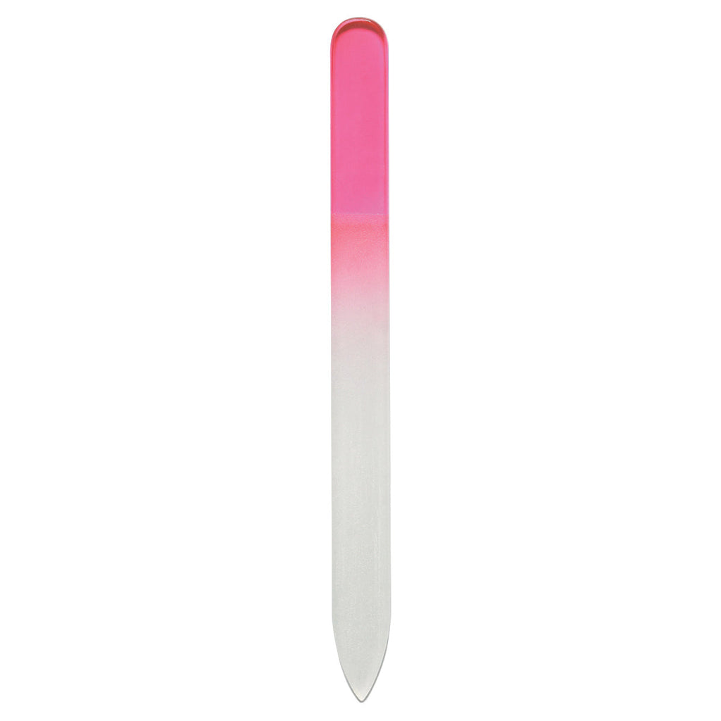 Hit Pink Glass Nail File in Sleeve
