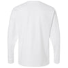 American Apparel Unisex White Super Heavyweight Long Sleeve Pocket Tee