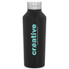 H2Go Matte Black 16.9 oz Manhattan Stainless Steel Bottle