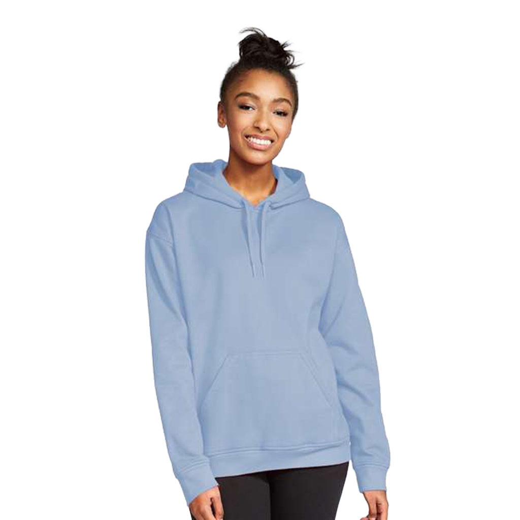 Gildan Men's Stone Blue Softstyle Pullover Hooded Sweatshirt