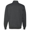 Jerzees Men's Black Heather Nublend Cadet Collar Quarter-Zip Sweatshirt