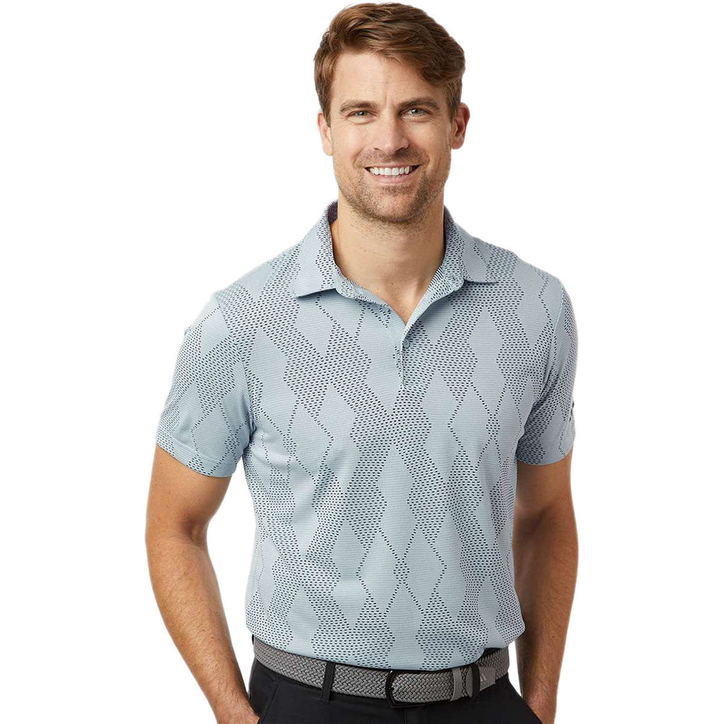 Adidas Men's Wonder Blue Ultimate Textured Polo