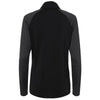Adidas Women's Black Stripe Block Quarter-Zip Pullover