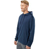 adidas Men's Collegiate Navy Textured Mix Media Hooded Sweatshirt