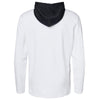 adidas Men's White Textured Mix Media Hooded Sweatshirt