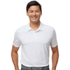 adidas Men's White/Grey Three Pine Tree Polo