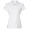 Adidas Women's White Textured Stripe Polo