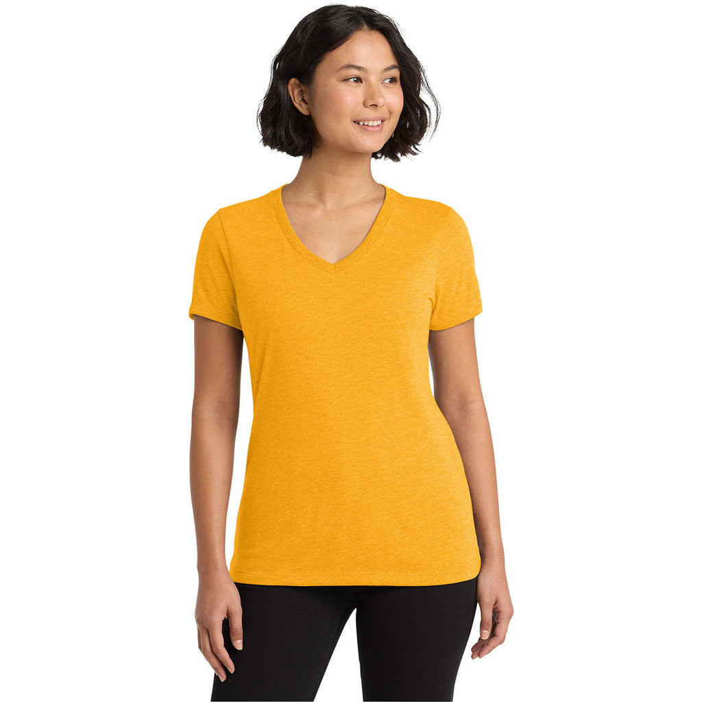 Allmade Women's Orange You Fancy Tri-Blend V-Neck Tee