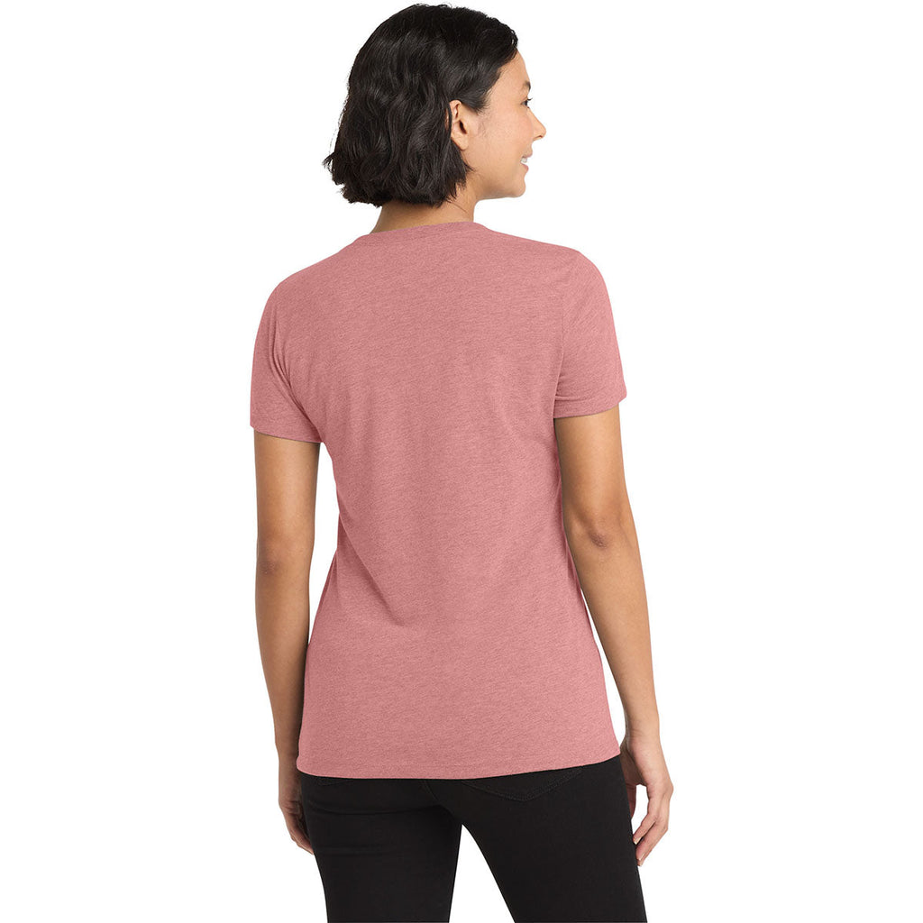 Allmade Women's Vintage Rose Tri-Blend V-Neck Tee