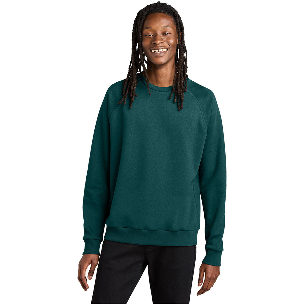 Allmade Unisex Deep Sea Green Organic CVC Fleece Crewneck Sweatshirt