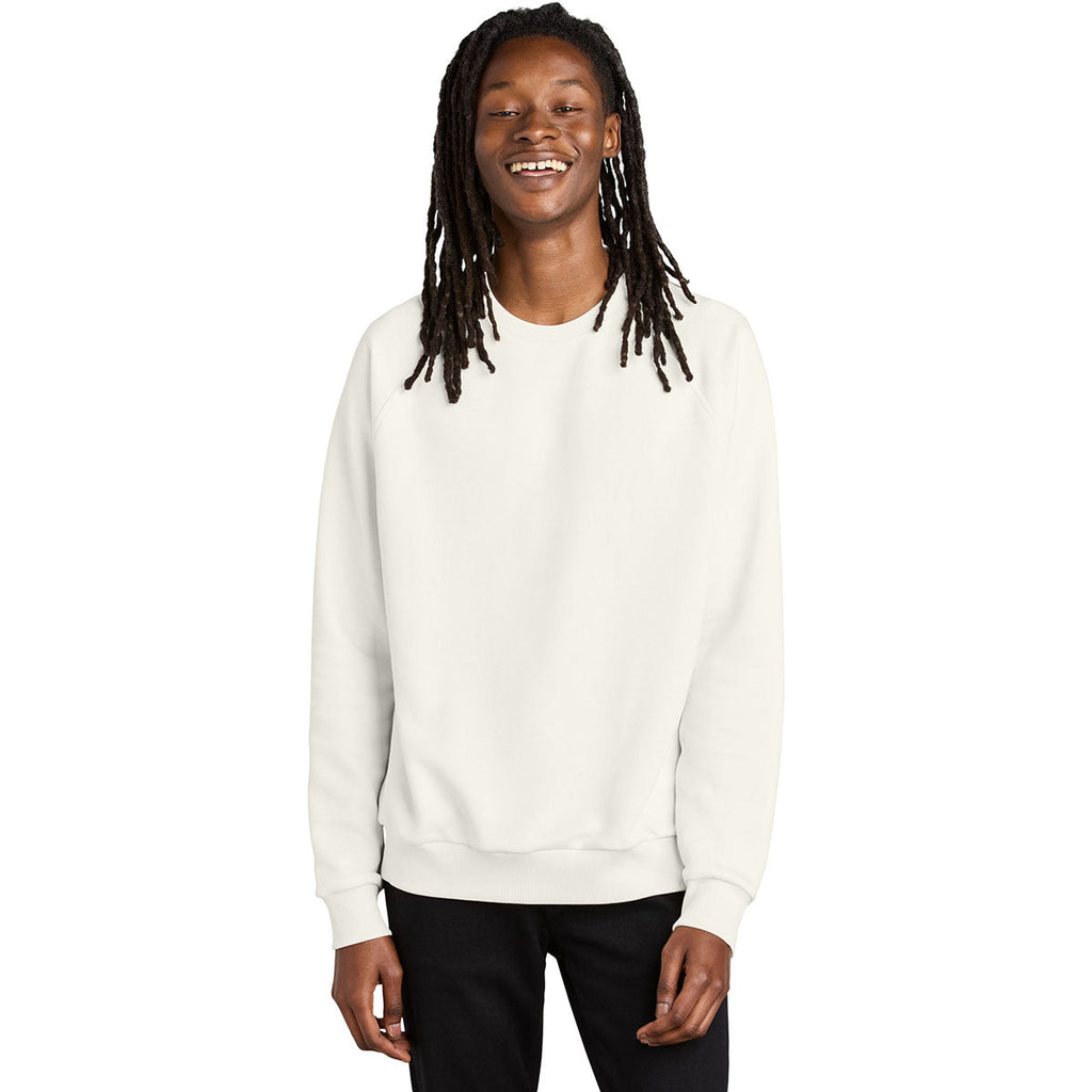 Allmade Unisex White Sand Organic CVC Fleece Crewneck Sweatshirt
