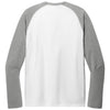 Allmade Unisex Aluminum Grey/Bright White Tri-Blend Long Sleeve Colorblock Raglan