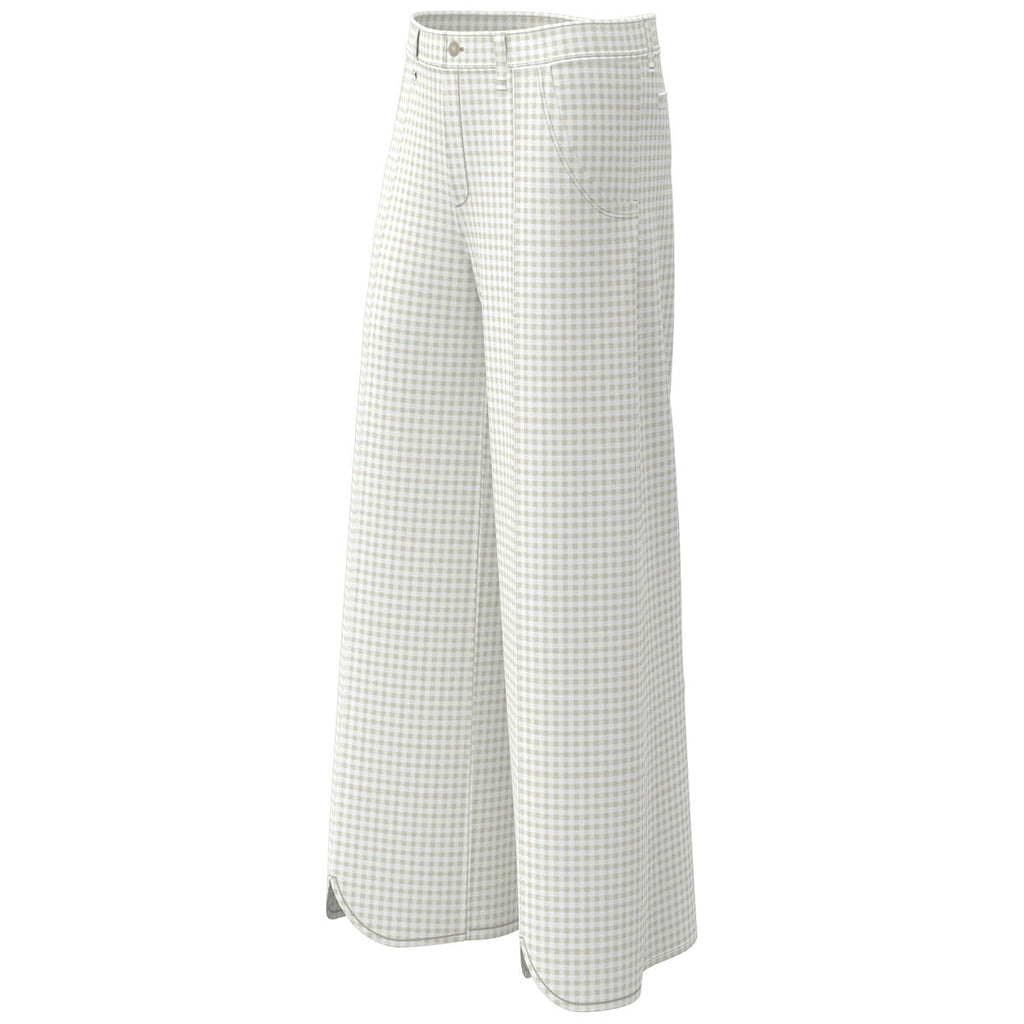 A. PUTNAM Women's Silver Birch Check Print Tulip Pants