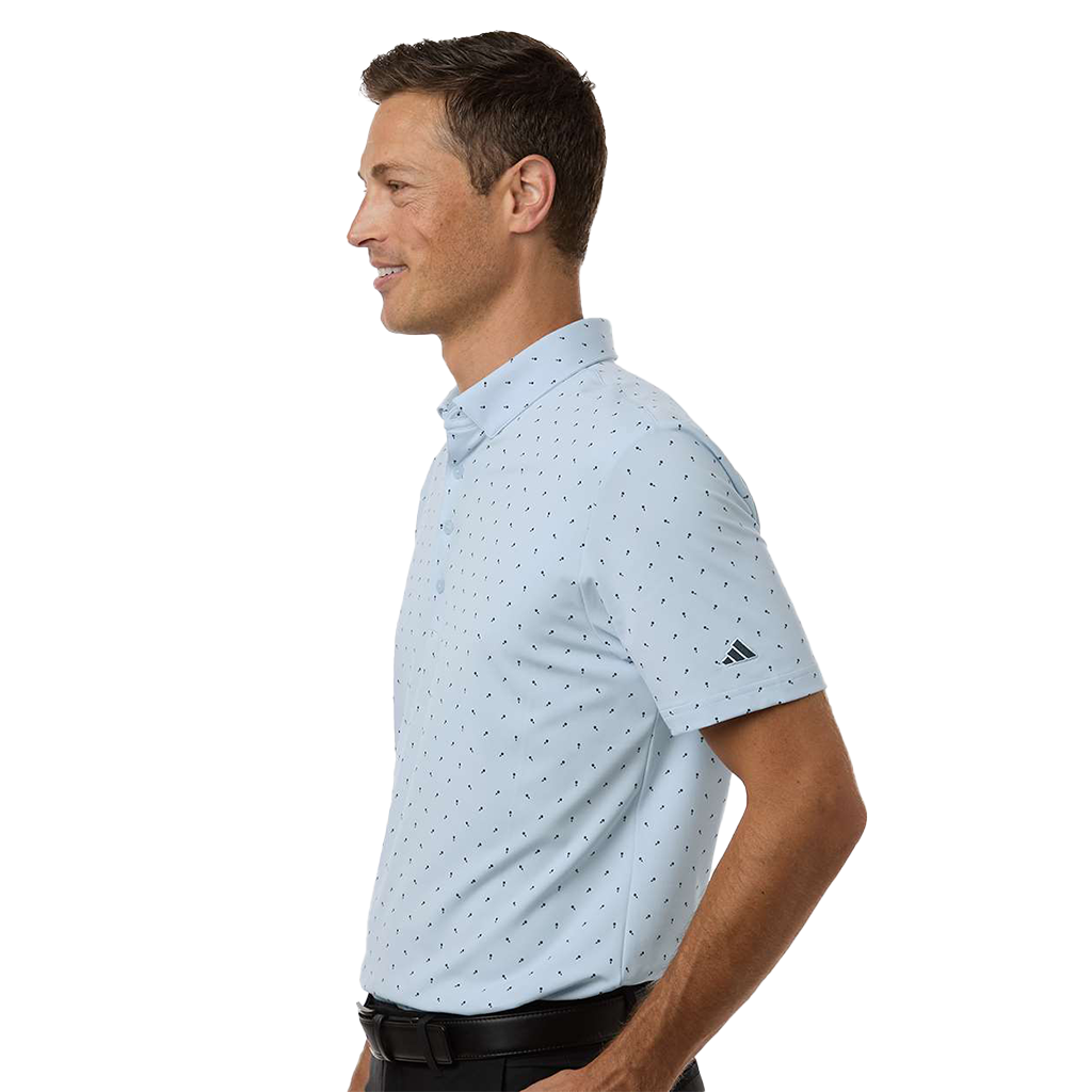 Adidas Men's Crystal Sky Ultimate365 Micro Print Polo - Limited Edition