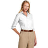 Brooks Brothers Women's White Wrinkle-Free Stretch Nailhead Shirt