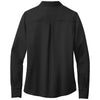 Brooks Brothers Women's Deep Black Full-Button Satin Blouse