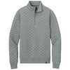 Brooks Brothers Men's Light Shadow Grey Heather Diamond Quilt 1/4-Zip