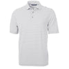 Cutter & Buck Men's Polished Virtue Eco Pique Stripped Recycled Tall Polo