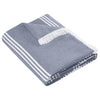Port Authority River Blue Navy/White Beach Throw