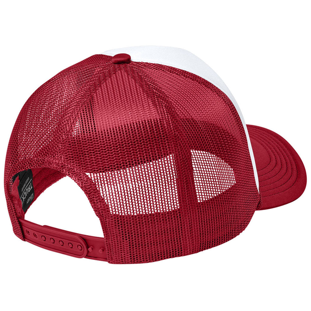 Port Authority White/Rich Red/Rich Red Foam Truck'N Cap