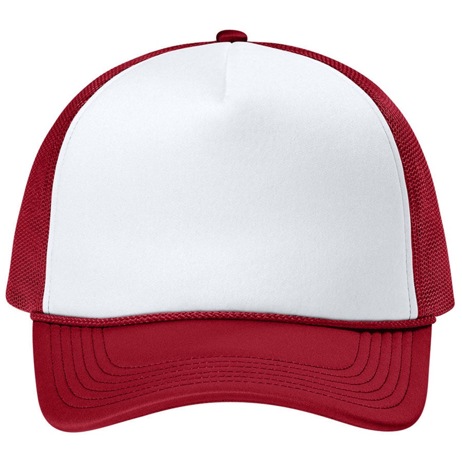 Port Authority White/Rich Red/Rich Red Foam Truck'N Cap