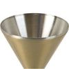 Snowfox Gold 8 oz. Double Wall Steel Stemmed Martini Glass