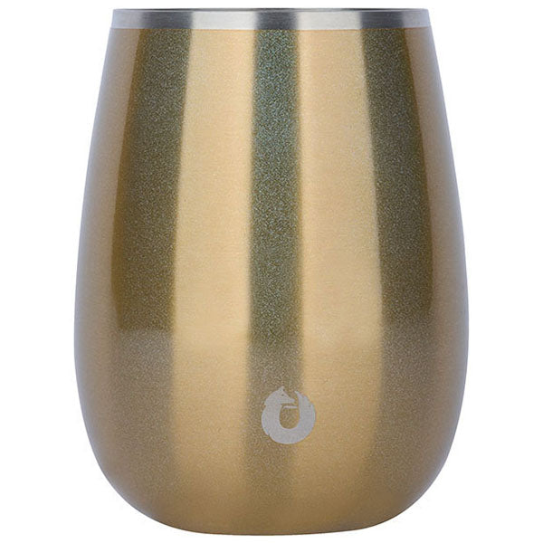 Snowfox Gold 12 oz. Vacuum Insulated Grand Pinot Wine Glass