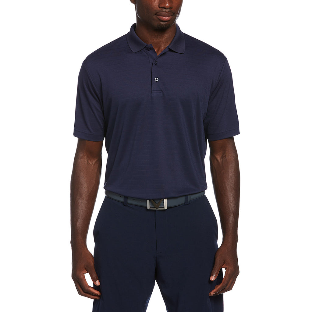 Callaway Men's Peacoat Navy Eco Horizontal Textured Polo