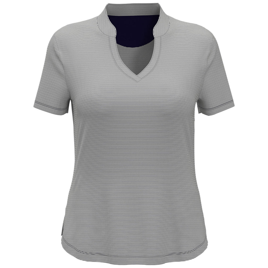Callaway Women's Peacoat Navy/White Fine Line Spripe Polo