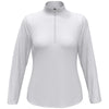 Callaway Women's White Mid-Weight Diamond Quilted Fleece 1/4 Zip