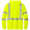 CornerStone Men's Safety Yellow ANSI 107 Class 3 Long Sleeve Segmented Tape Hooded Tee