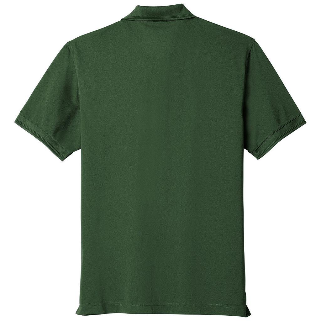 CornerStone Men's Dark Green Industrial Snag-Proof Pique Polo