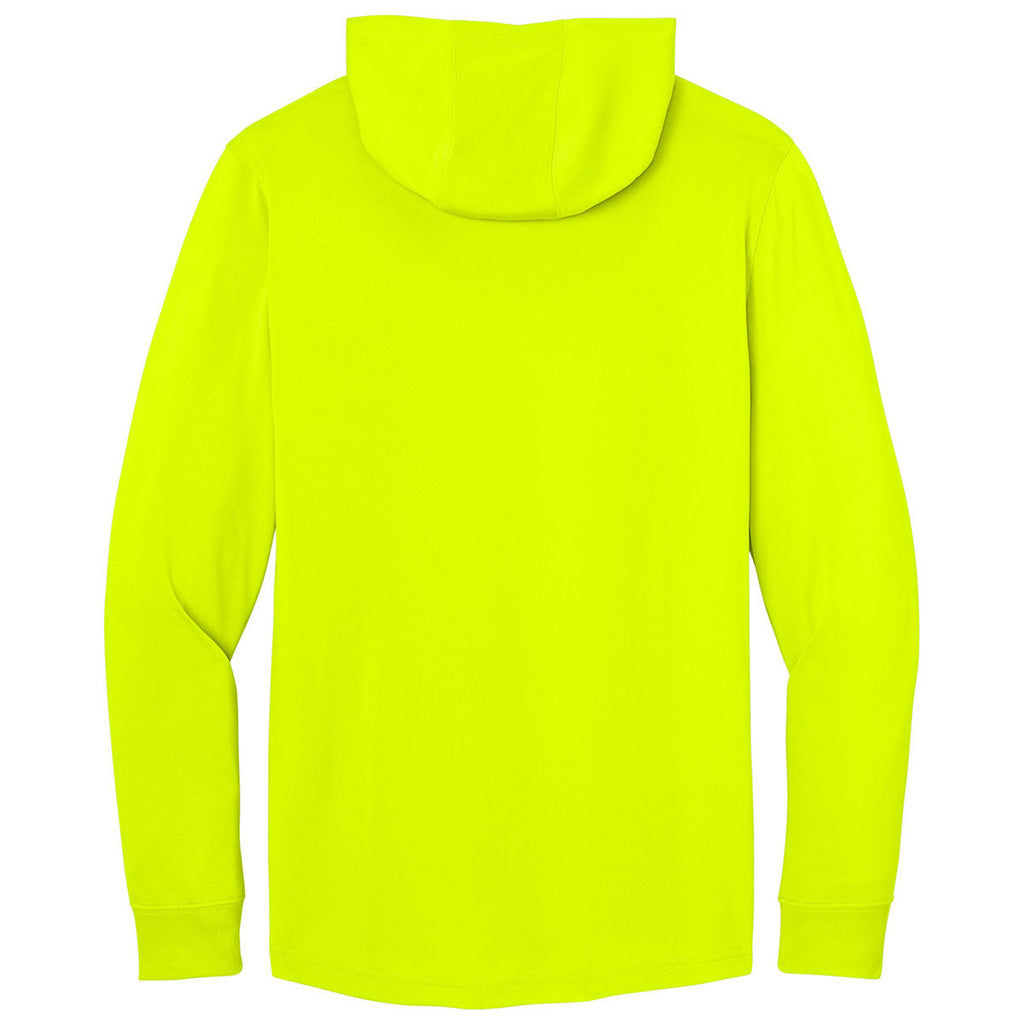 CornerStone Men's Safety Yellow Workwear Pro Long Sleeve Hooded Tee