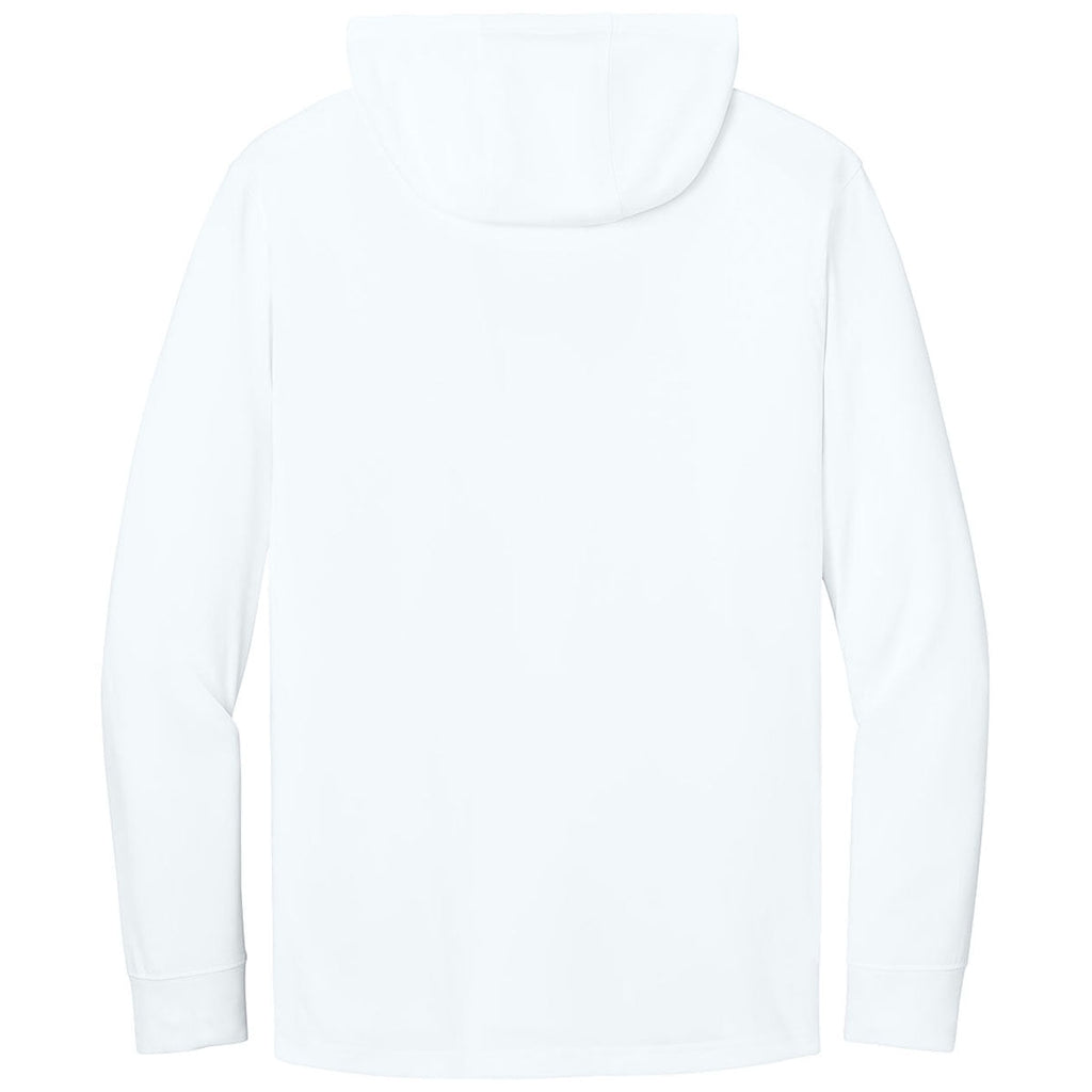 CornerStone Men's White Workwear Pro Long Sleeve Hooded Tee