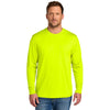 CornerStone Men's Safety Yellow Workwear Pro Long Sleeve Pocket Tee