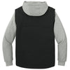 CornerStone Men's Black/Heather Grey Duck Fleece Full-Zip Hooded Jacket