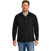 CornerStone Men's Black Soft Shell Shirt Jacket