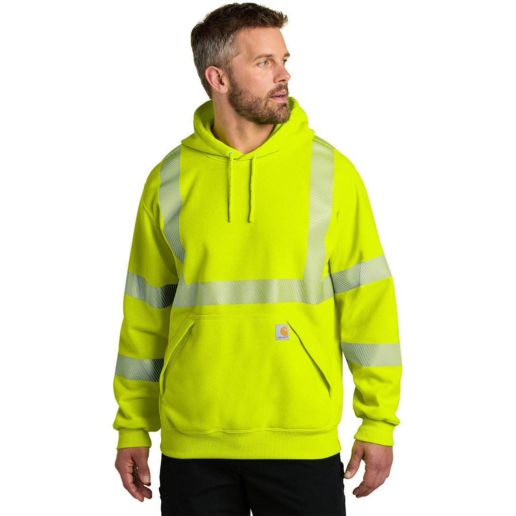 Carhartt Unisex Brite Lime ANSI 107 Class 3 Hooded Sweatshirt