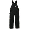 Carhartt Unisex Black Firm Duck Insulated Bib Overalls