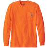 Carhartt Men's Brite Orange Workwear Pocket Long Sleeve T-Shirt