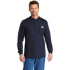 Carhartt Men's Navy Long Sleeve Henley T-Shirt