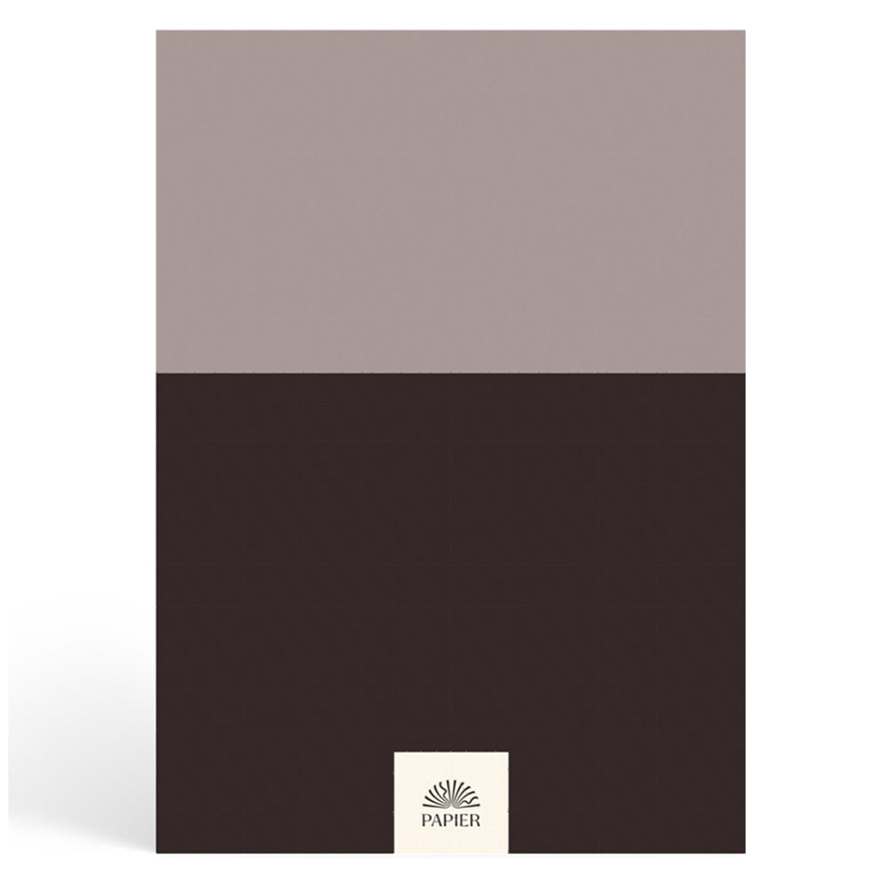 Papier Brown/Charcoal Colorblock Dotted Notebook