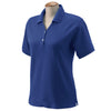 Devon & Jones Women's True Royal Pima Pique Short-Sleeve Y-Collar Polo