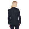 Devon & Jones Women's Black CrownLux Performance Plaited Long Sleeve Polo