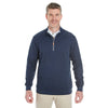 Devon & Jones Men's Navy/Grey Heather/Graphite Drytec 20 Performance Quarter-zip
