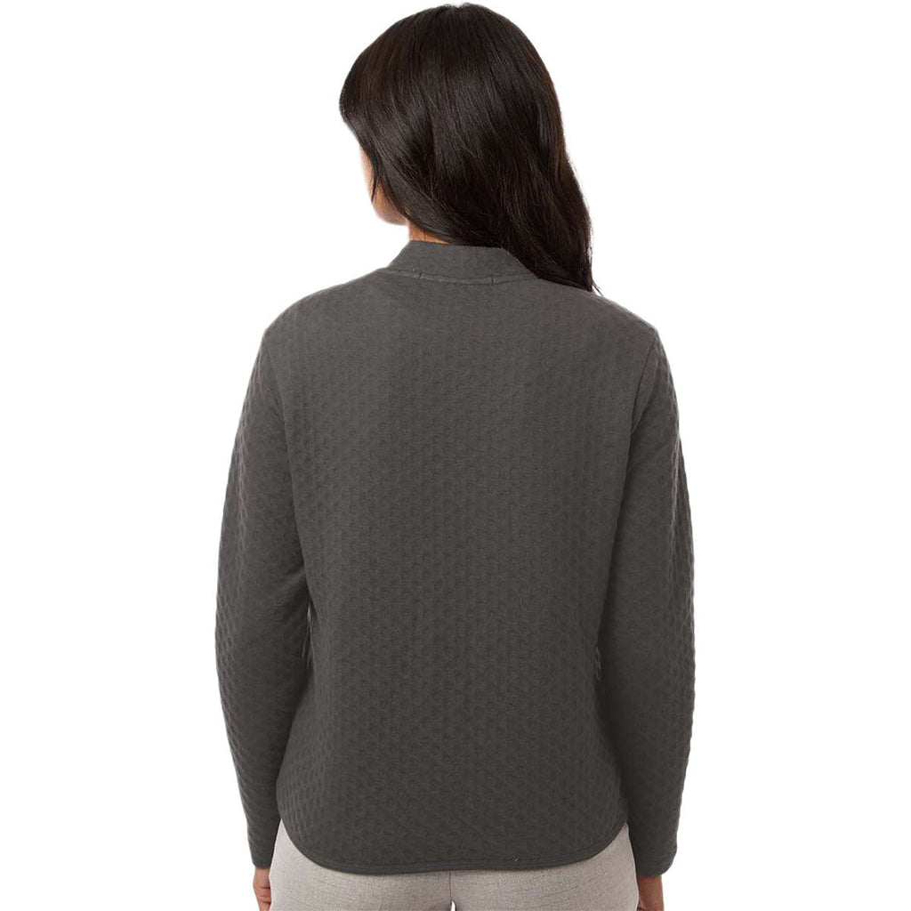 Devon & Jones Women's Graphite Berkeley Textured Full-Zip Jacket